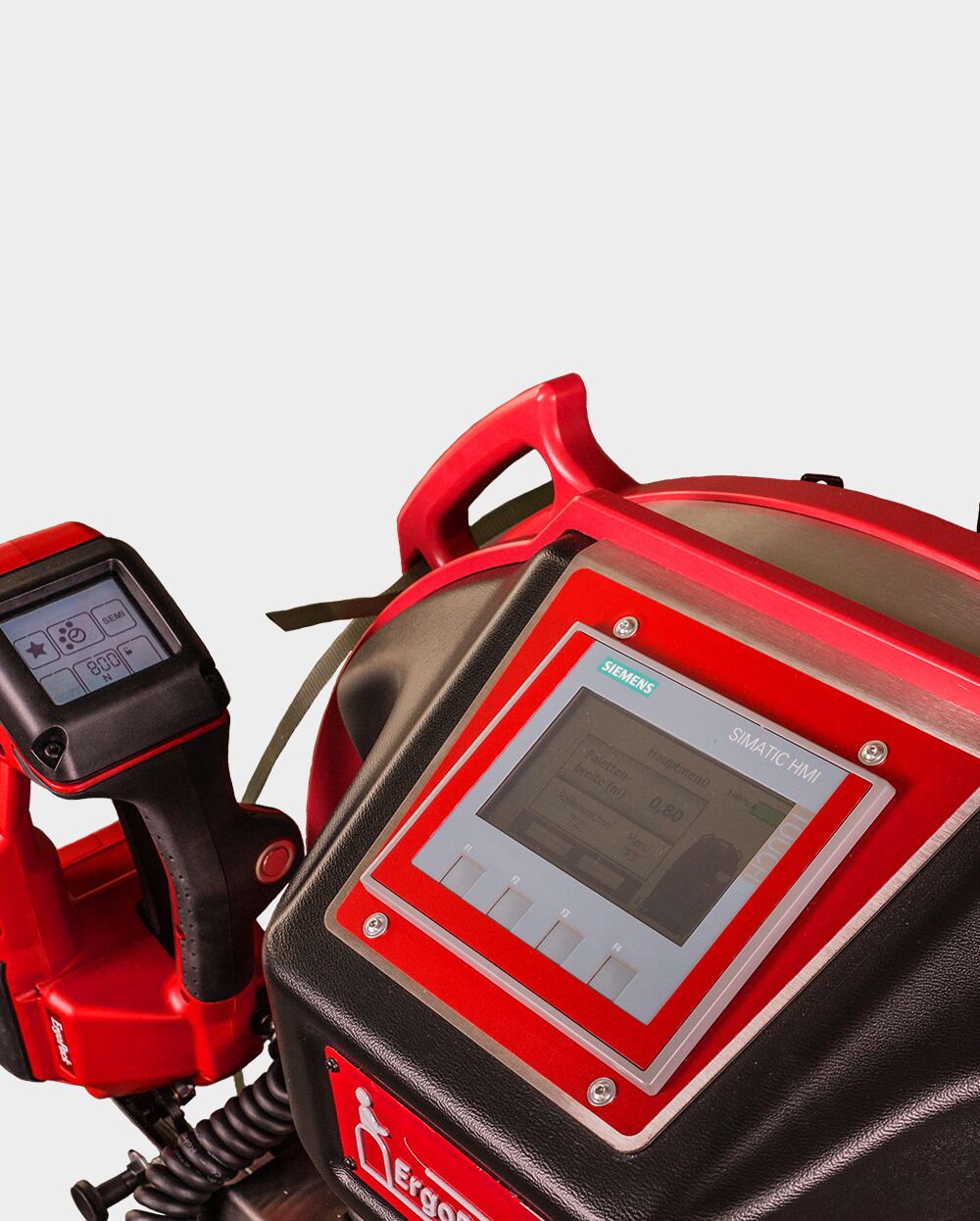 ErgoPack ergonomic pallet strapping machine Display touchscreen